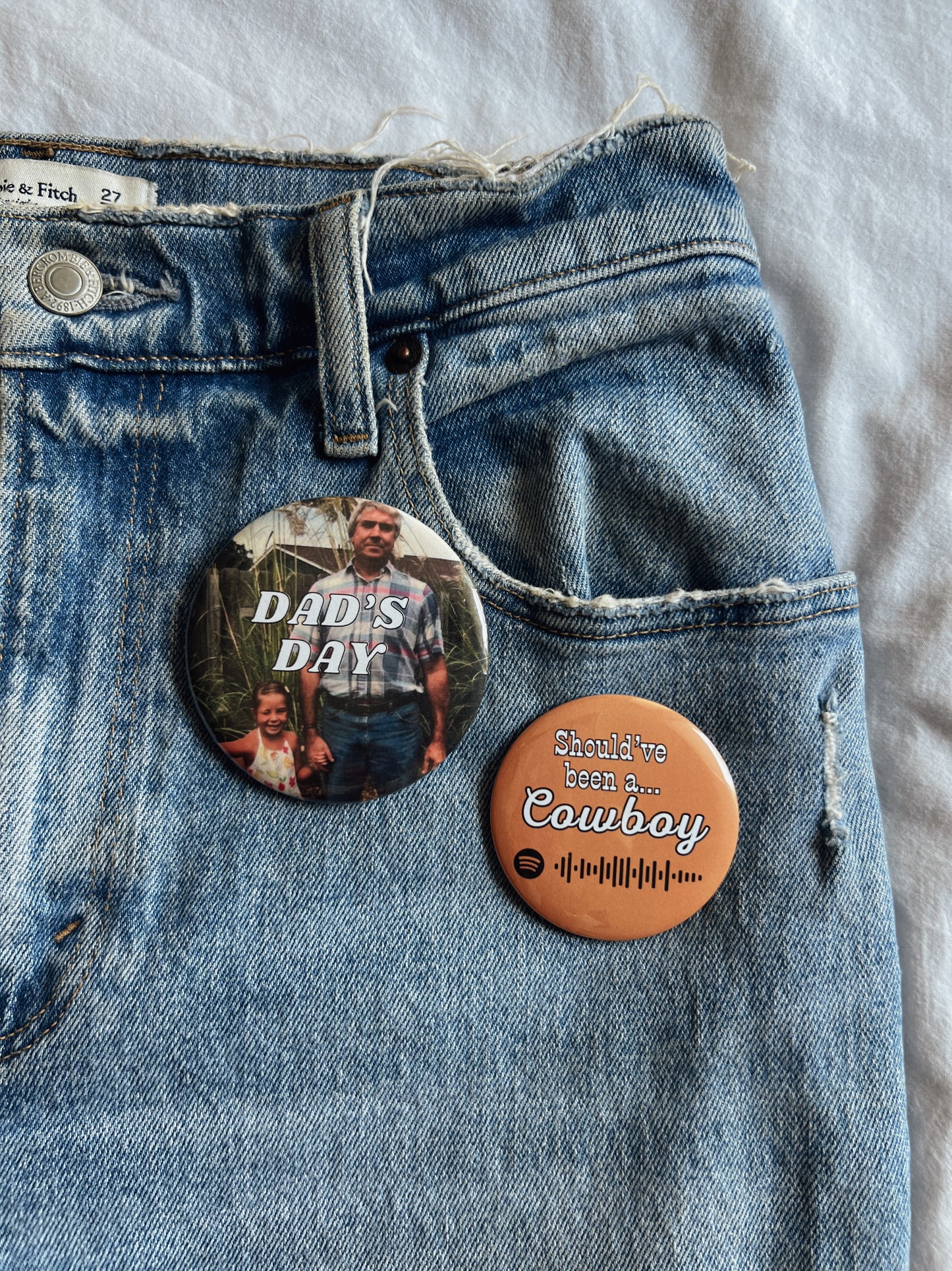 Custom Dad's Day Button