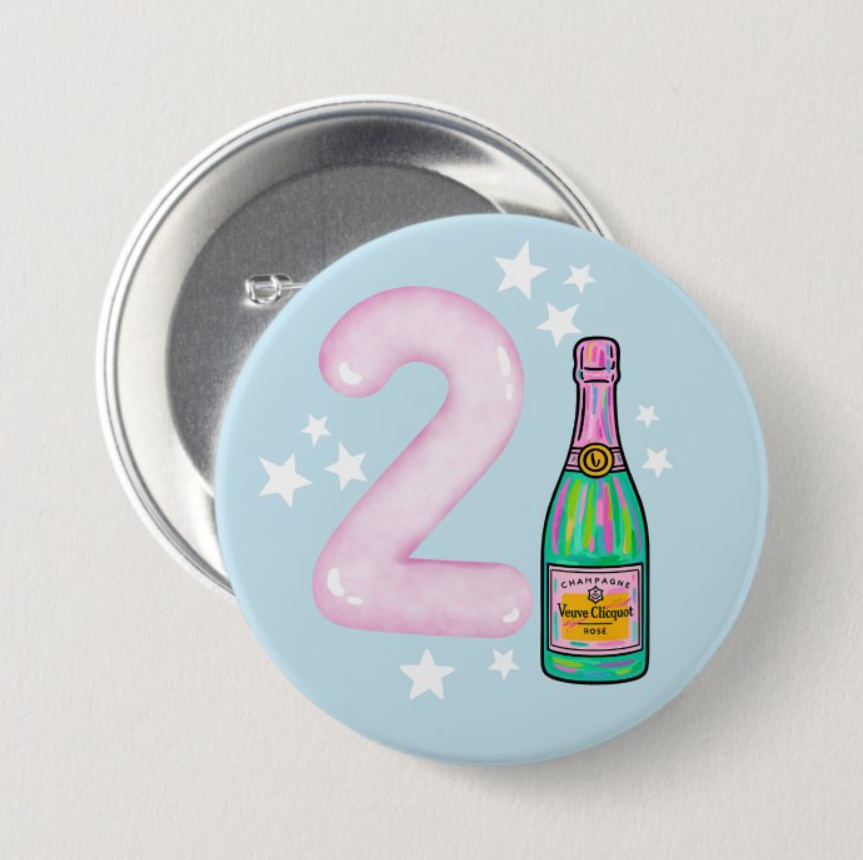 21st Birthday Button