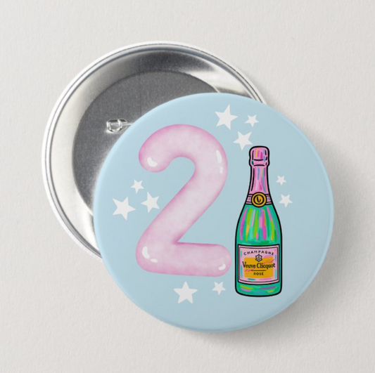21st Birthday Button