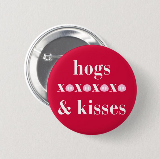 Hogs & Kisses xoxo Button
