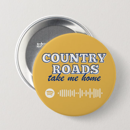 Country Roads Button – West Virginia